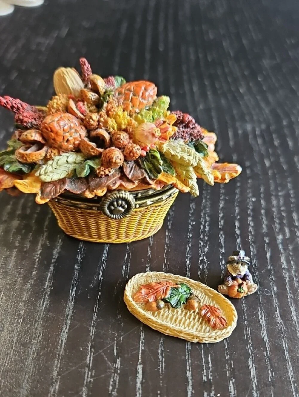 Boyd's Bears Autumn Harvest Decorative Trinket Box PHB